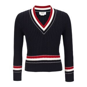 Thom Browne Men Rwb Intarsia Sweater